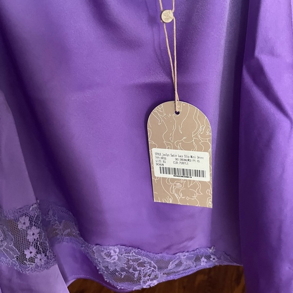 Meshki Joselyn Purple Satin Mini Dress XS - Picture 5 of 5